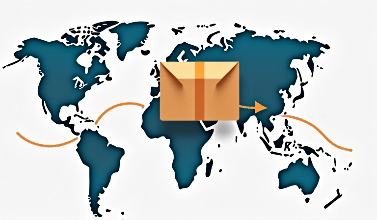 Global shipping illustration