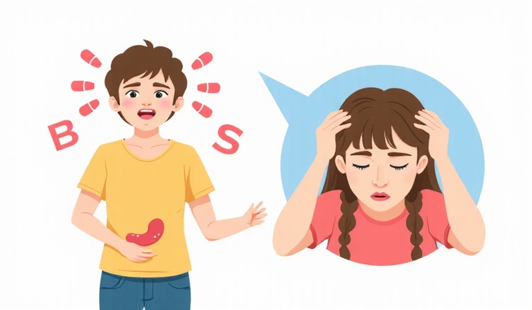 Person feeling unwell, indicating side effects